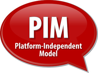 Image showing PIM acronym definition speech bubble illustration