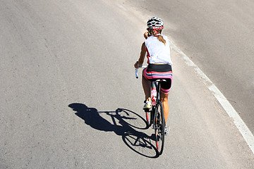 Image showing Cyclist woman