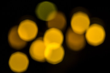 Image showing Blurry yellow bokeh