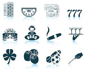 Image showing Set of gambling icons