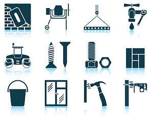 Image showing Set of construction icons