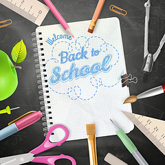 Image showing Back to School template concept. EPS 10