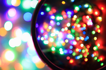 Image showing color christmas lights background