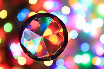 Image showing color christmas lights background