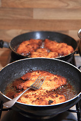 Image showing preparing czech schnitzel