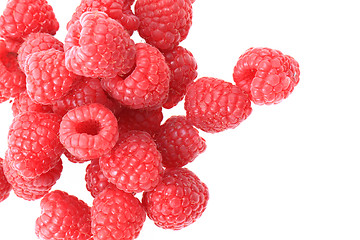Image showing raspberries isolated