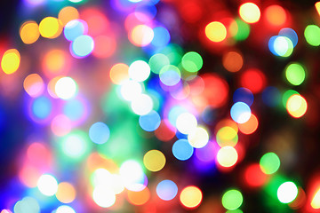 Image showing color christmas lights background