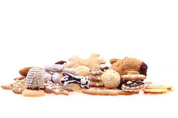 Image showing different christmas cookies isolated 