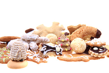 Image showing different christmas cookies isolated 