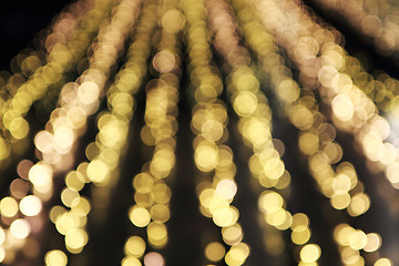 Image showing golden christmas lights background