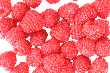 Image showing raspberries isolated