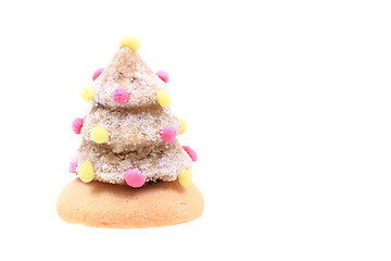 Image showing christmas dessert as christmas tree