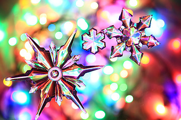 Image showing color christmas lights background