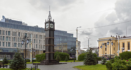 Image showing City clock tower in english style