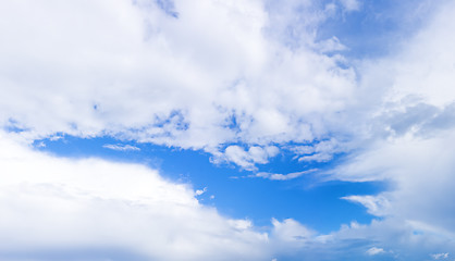 Image showing Panorama of blue cloudy sky