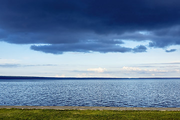 Image showing Thundercloud over lake