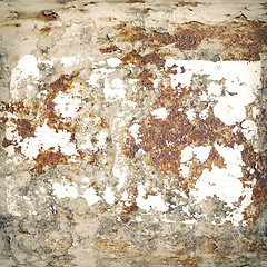 Image showing Rusty metal plate