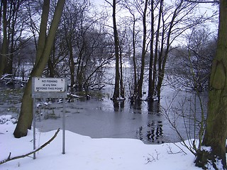 Image showing frozen pond