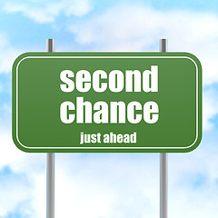 Image showing Second chance road sign