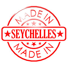 Image showing Made in Seychelles red seal