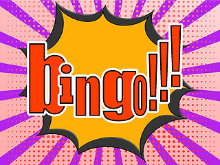 Image showing Bingo comic speech bubble