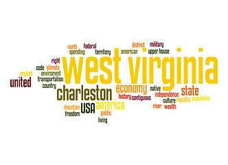 Image showing West Virginia word cloud