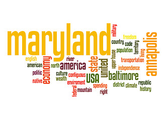 Image showing Maryland word cloud