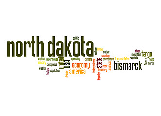 Image showing North Dakota word cloud