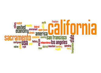 Image showing California word cloud