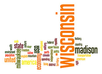 Image showing Wisconsin word cloud