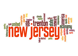 Image showing New Jersey word cloud