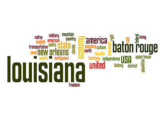 Image showing Louisiana word cloud