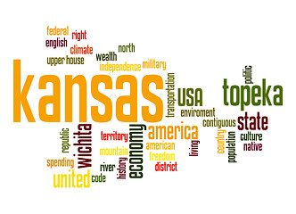 Image showing Kansas word cloud