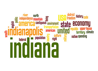 Image showing Indiana word cloud