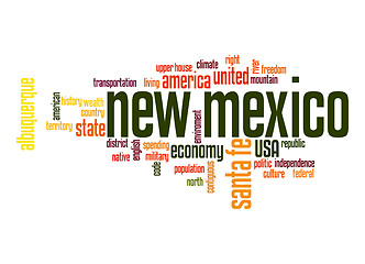 Image showing New Mexico word cloud