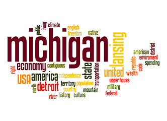 Image showing Michigan word cloud