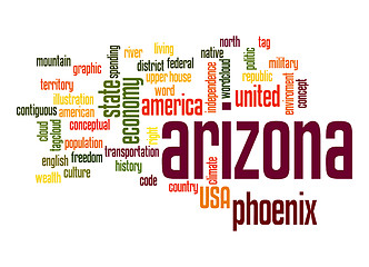 Image showing Arizona word cloud