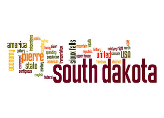 Image showing South Dakota word cloud