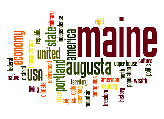 Image showing Maine word cloud