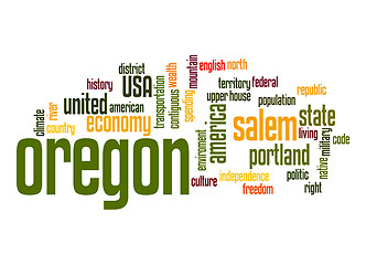 Image showing Oregon word cloud