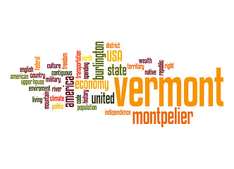 Image showing Vermont word cloud