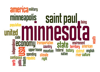 Image showing Minnesota word cloud