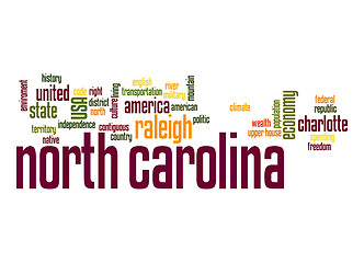 Image showing North Carolina word cloud