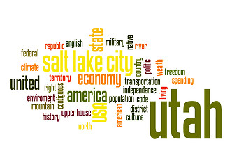 Image showing Utah word cloud