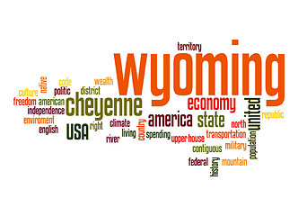 Image showing Wyoming word cloud