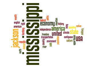 Image showing Mississippi word cloud