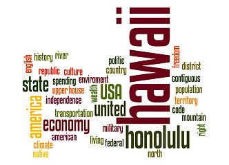 Image showing Hawaii word cloud