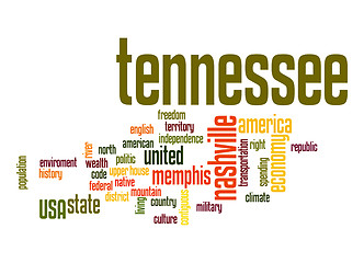 Image showing Tennessee word cloud