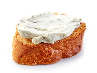 Image showing toasted bread with cream cheese