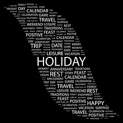 Image showing HOLIDAY.